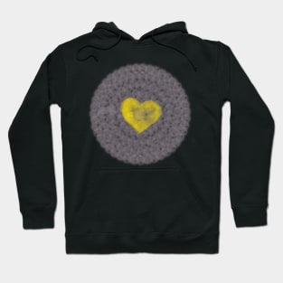 Heart Shape On Pastel Pink Minimal Design Hoodie